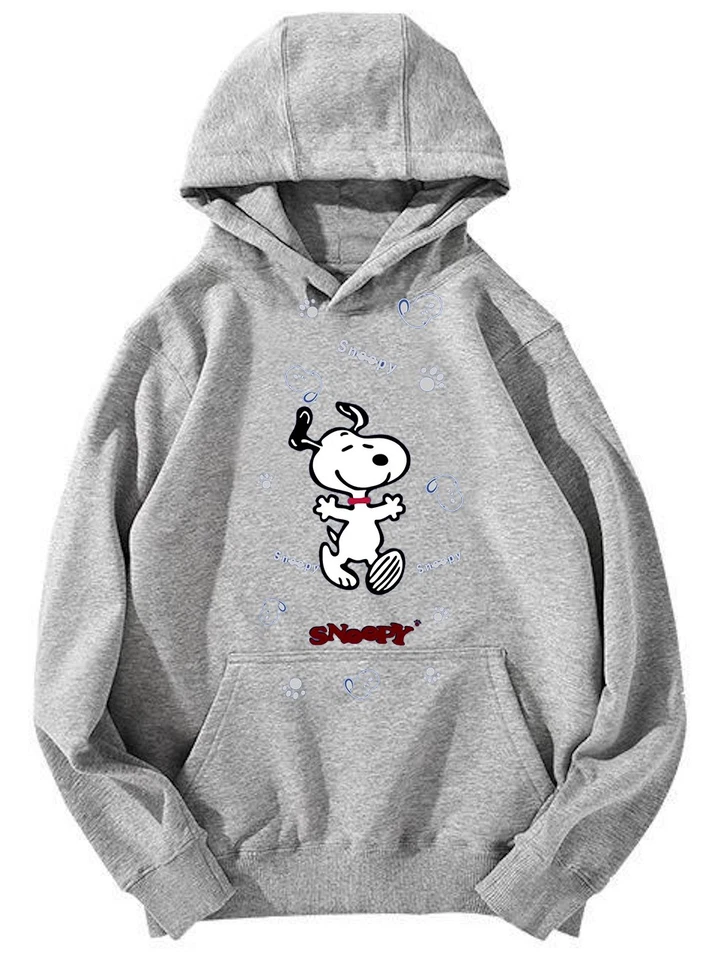 Sudadera con Capucha Snoopy Playful Paws - Sudadera con Capucha Unisex Diseño Personaje Clásico Peanuts Foto 2 de 2