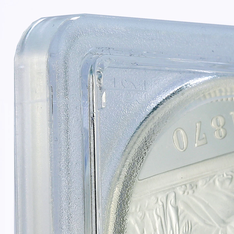 Spain Provisional 5 Pesetas Restrike 1870 SP 68 PCGS silver token 2020 - Image 2 of 4