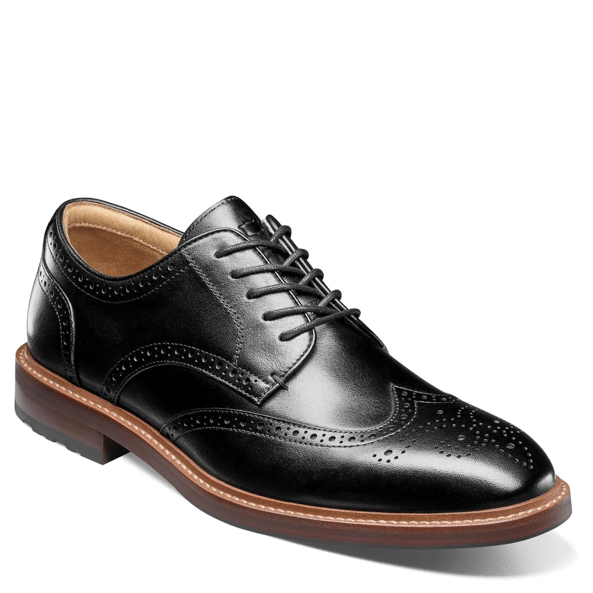 Florsheim Lexington Black Leather Plain Toe Derby Dress Shoes Size 8.5EEE Florsheim Men main image 2