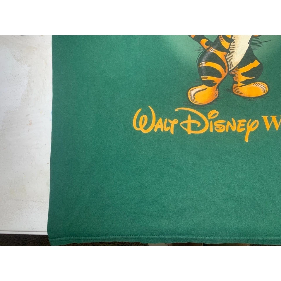 Винтажная футболка Walt Disney World Tigger выцветший зеленый размер XL Винни-Пух 90-е - Изображение 2 из 4