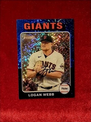 2024 Topps Heritage Chrome Blue Sparkle #393  Logan Webb   San Francisco Giants