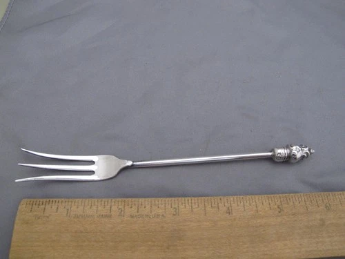 International Sterling ROYAL DANISH (1939) Large BAR LEMON FORK-NX12-Tubular