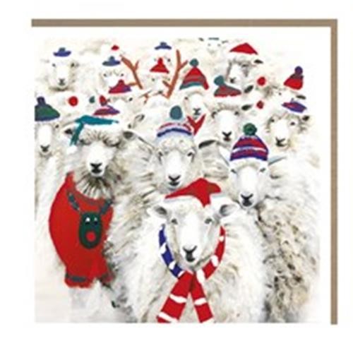 Medium Charity Christmas Cards Dog & Cracker Foil Finish - Pack of 5