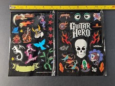 Guitar Hero 2008 Sticker Sheet Pack LOT Activision Neversoft Red Octane
