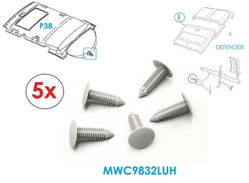 MWC9832LUH Range Rover P38 (LP) Clip Befestigung Dachhimmel 5 Stück