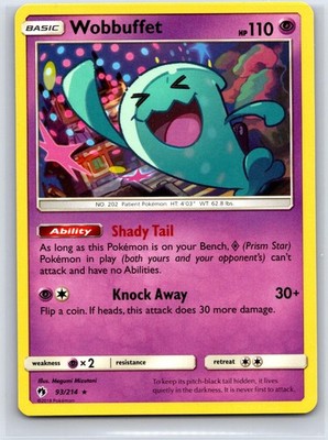 Wobbuffet 93/214 Rare Lost Thunder Pokemon NM/M
