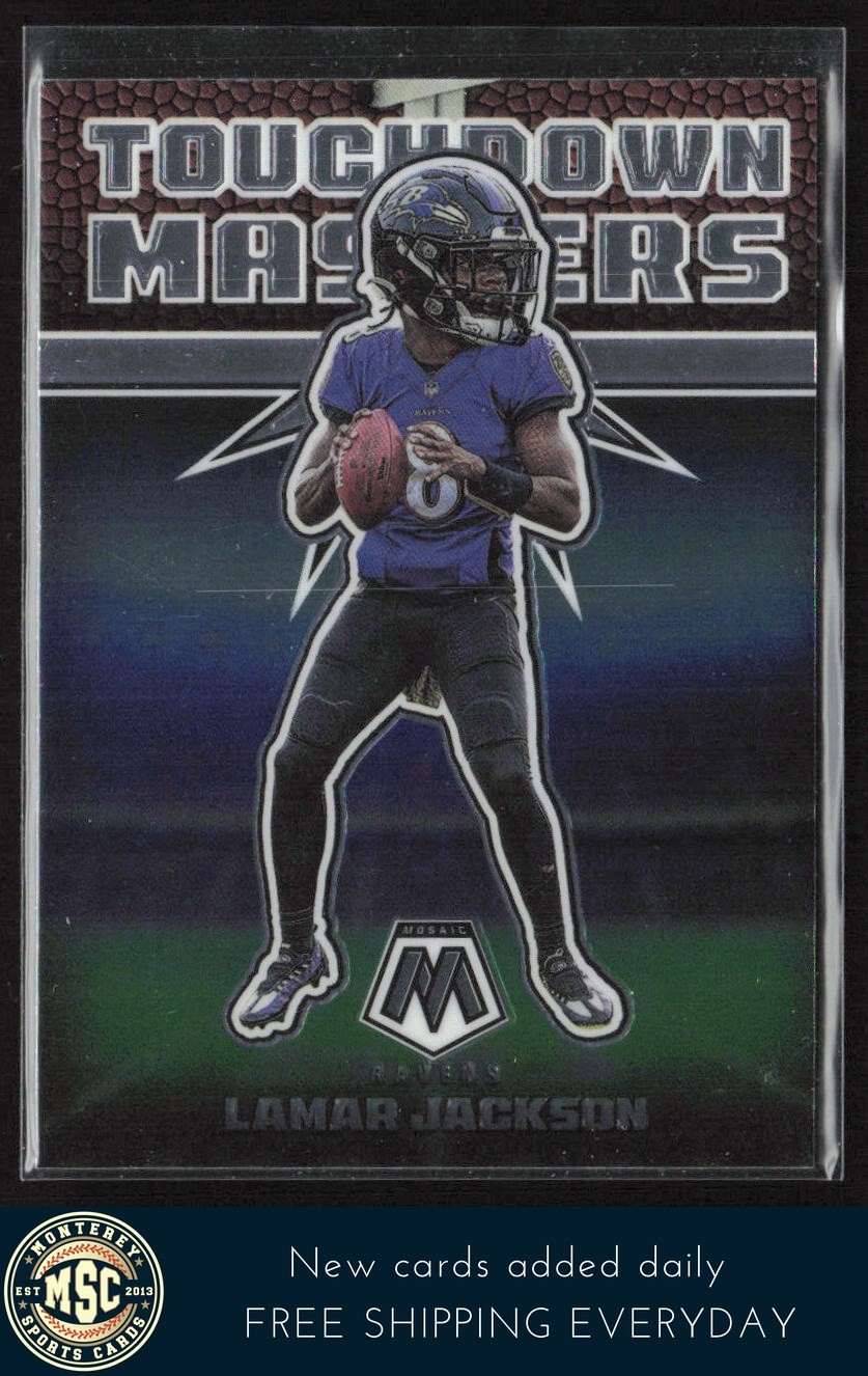 Lamar Jackson 2022 Panini Mosaic Touchdown Masters #TD-10 Baltimore Ravens