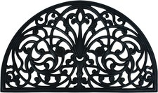 Heavy Duty Garden Half Moon Rubber Black Doormat Modern Cast Iron Style Mat