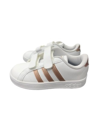 adidas Toddler Baseline CMF Sneaker DB2755 White/Copper Metallic/Black Size 9K