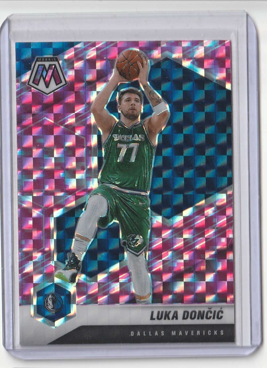 Luka Doncic 2020-21 Panini Mosaic Pink Camo Prizm #47