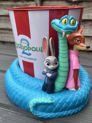 Disney Zootropolis 2 Limited Edition Popcorn Holder And Tin Bucket. VGC.