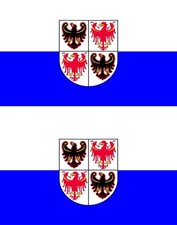 2 x Autocollant sticker voiture vinyl drapeau italien italie trentino haut adige