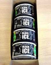 Box of 4 Little Trees Black Ice Fiber Can 1.05 oz Solid Auto Home Air Fresheners