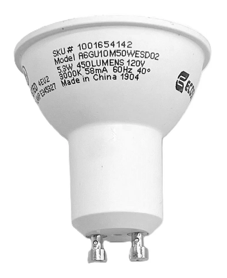 Eco-Smart A6GU10M50WESD02 MR16 5W LED Light Bulb, Bright White • Two Piece Lot - Image 2 of 4