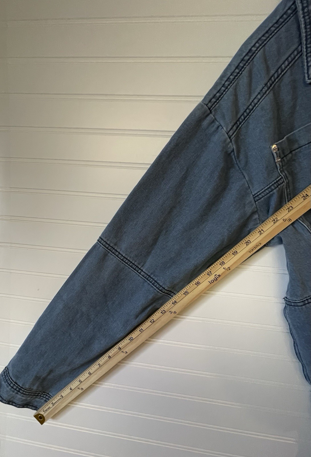 Y2K Composition Plus 2X Denim Pullover Shirt Shac… - image 8