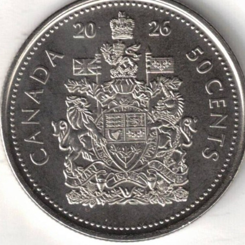 2026 Canadian First Strike Brilliant Uncirculated KCIII 50 Cent coin!