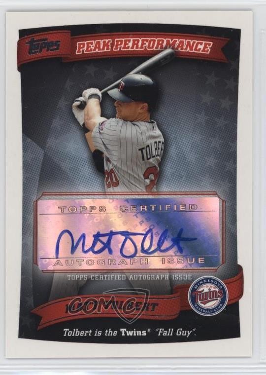 2010 Topps Peak Performance Matt Tolbert #PPA-MT Auto sh7
