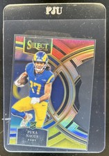2023 Select Puka Nacua RC Red and Yellow Prizm Die Cut Premier Level #199