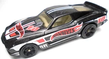 2015 HOT WHEELS BLVD BRUISER #10 BLACK 1:64 DIECAST 3" RACE CAR W/ RED & WHITE