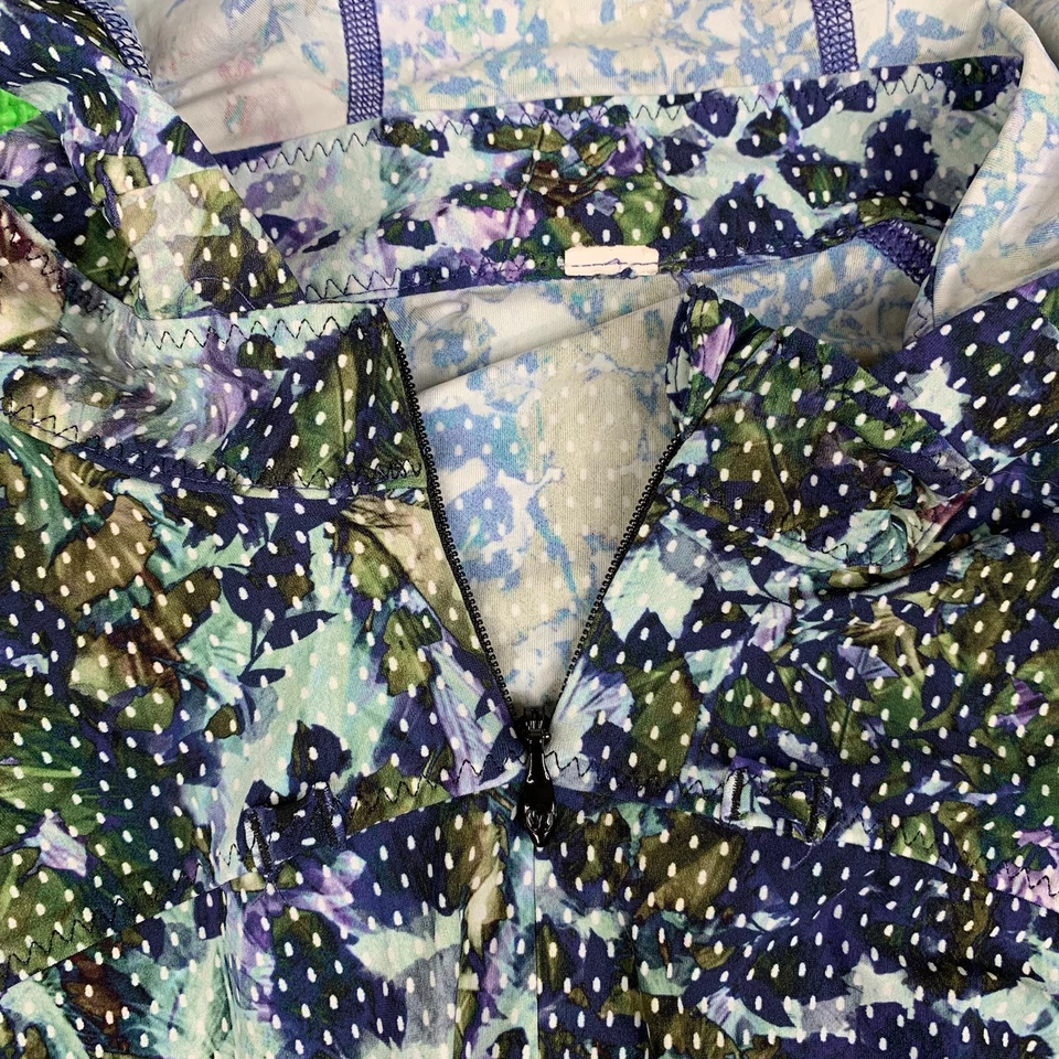 Lululemon Mujer Talla 2? Sudadera con Capucha Runbeam Floral Deportiva Blanca Multi/Negro  Foto 3 de 4