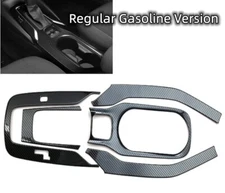 Carbon Pattern Stainless Gear Shift Cup Holder Panel Covers Fits 20-23 corolla