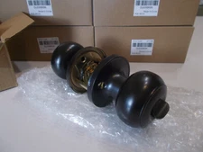 Lot of 5- Probrico Black Door Knobs Bed/Bathroom Interior Privacy Knob DL609BKBK