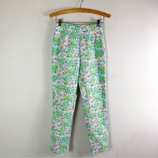 Vintage Lilly Pulitzer White Label Floral High Waisted Pants