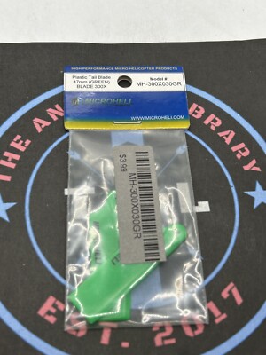 MicroHeli. MH-300X030GR Plastic Tail Blade 47mm (GREEN) BLADE 300X
