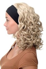 Damenperücke Perücke Stirnband voluminös Locken Blond Hellblond BRO-704-22