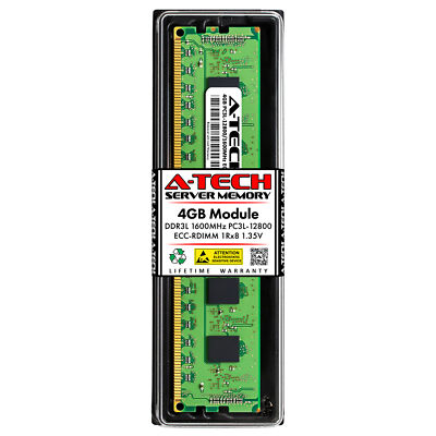 4GB DDR3 PC3-12800R ECC RDIMM Replacement for Kingston KTD-PE316S8/4G Memory RAM