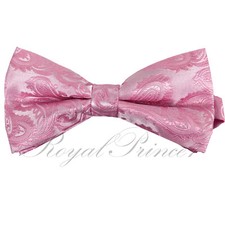 Men's Pre-tied PINK Paisley Bow tie Wedding Formal Party Prom Wedding 20F