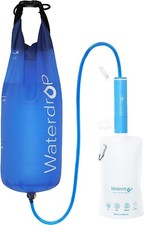 Waterdrop Personal Water Filter Straw with Gravity Water Bag, Portable Camping