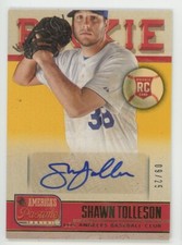 SHAWN TOLLESON 2013 AMERICA'S PASTIME BASEBALL #274 AUTO ROOKIE L.A. DODGERS /25