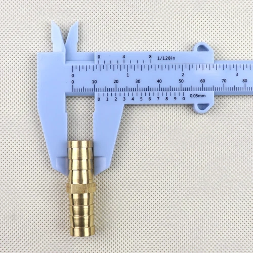 1/2" 12mm Hose Barb Mender Union Splicer Brass Fitting Gas Fuel Water 5pcs - Picture 2 of 3