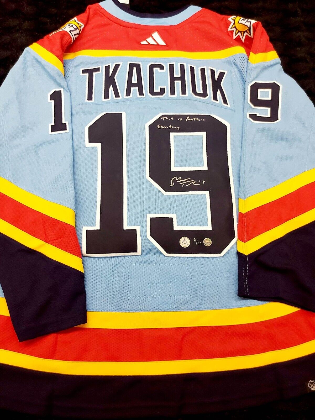 New 2023 Reverse Retro Florida Panthers Matthew Tkachuk Jersey In Size 52  (L)