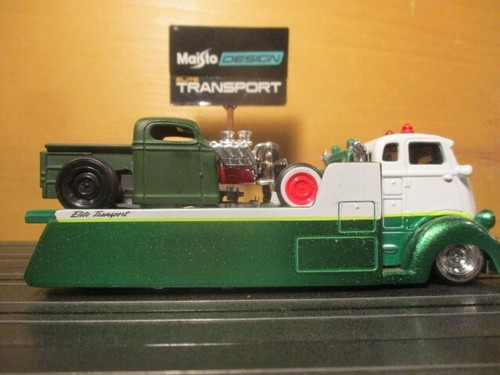 HO 1:64 Metal Body Slot Car Custom Metal Body 2 Slotcars MAISTO COE 1936 Chevy P - Picture 4 of 17