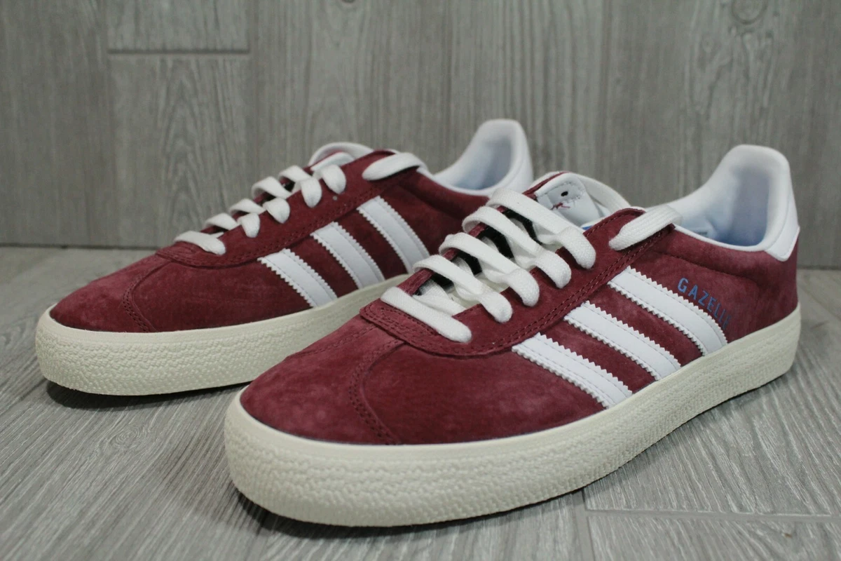 Adidas Gazelle Skateboarding Red Maroon White Suede Mens SZ 8-11 |