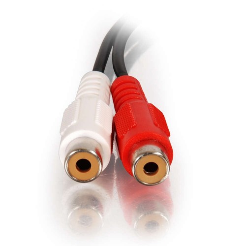 0.5ft (0.15m) Value Series™ 1- 3.5mm Stereo M To 2- RCA Stereo F Y-Cable-C2G - Picture 4 of 6