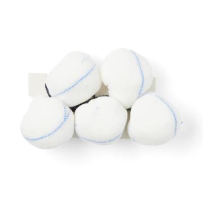 X-Ray Detectable Double-Strung Tonsil Sponge, Sterile, Size L, 1-1/4'', Pack of 5