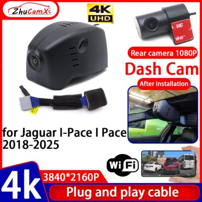Plug and Play 4K 2160P Wifi Dash Cam Camera for Jaguar I-Pace I Pace 2018-2025