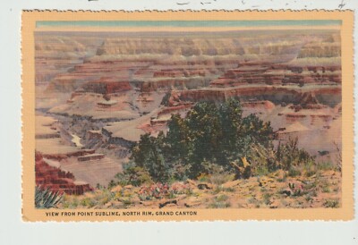POSTCARD VIEW FROM POINT SUBLIME NORTH RIM GRAND CANYON ARIZONA