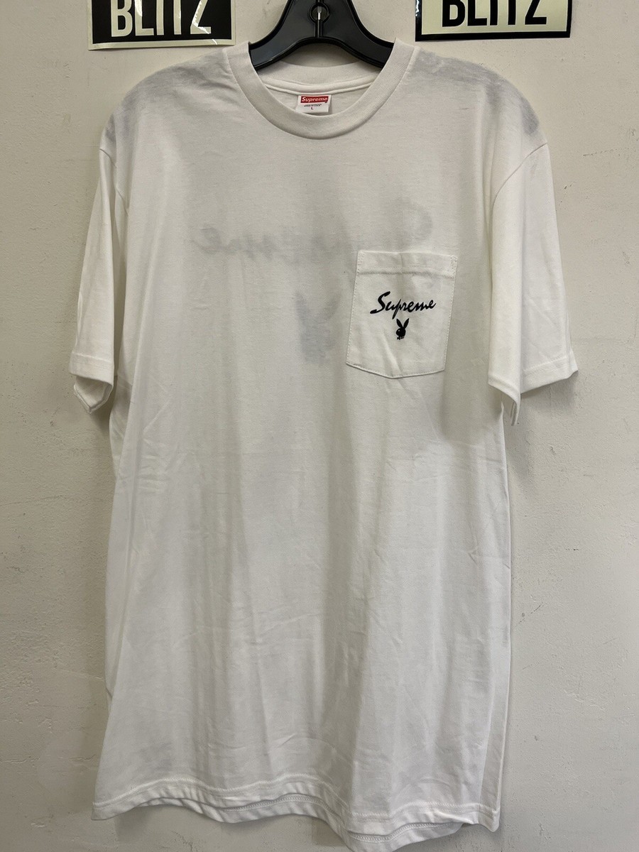Supreme プレイボーイロゴ 88シャツ ホワイト PRE OWNED SUPREME PLAYBOY POCKET TEE WHITE SZ L | eBay