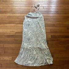 Forever 21 Small Gray White Floral Halter Top Dress Lightweight