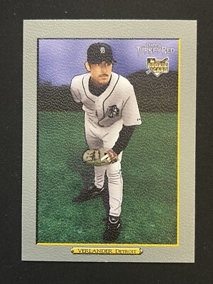 Justin Verlander 2006 Topps Turkey Red card 630 Detroit Tigers Rookie RC