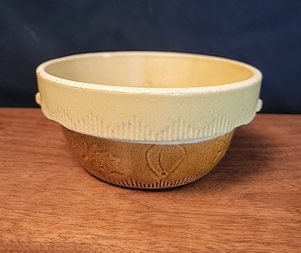 Vintage Cookin-Ware Health Cook-Rite Economy Mustard Bowl Leaves Small Bowl