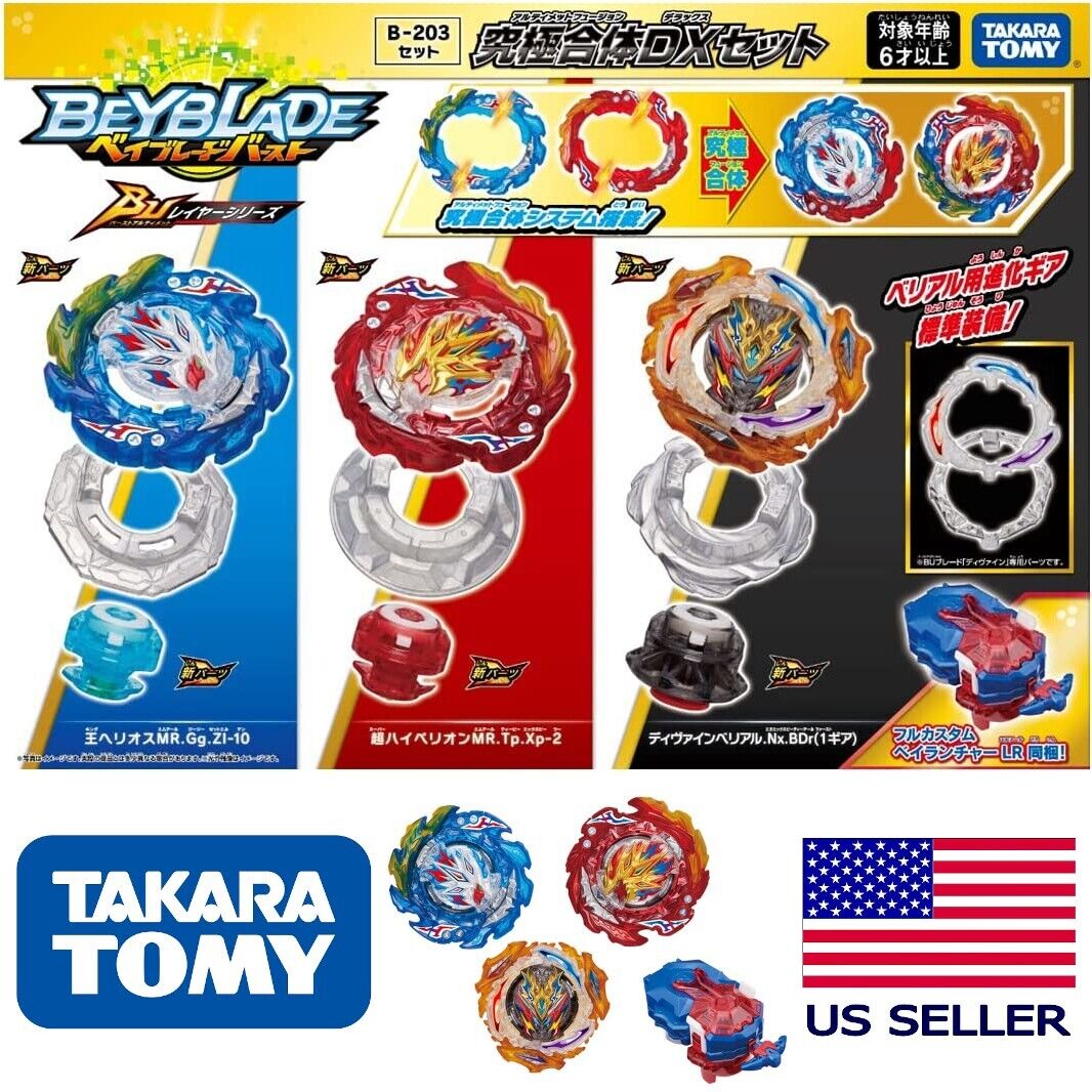 Takara Tomy B-203 Ultimate Fusion DX Set Combined Beyblade Burst BU IN STOCK