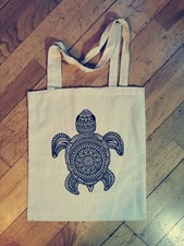 Sac shopping réutilisable tortue conçu main