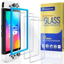  3 Pack ArmorSuit Tempered Glass Screen Protector for Nintendo Switch OLED 2021