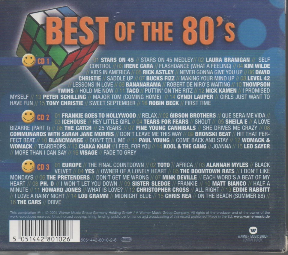 Best Of The 80s NEU 3 CD Box Kim Wilde Chris Rea Kool & The Gang Toto Paul Young - Bild 2 von 2