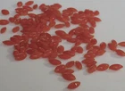 72 Vintage Milk Glass Rhinestones Coral Navette Dome Top Germany 8x4mm B6-2
